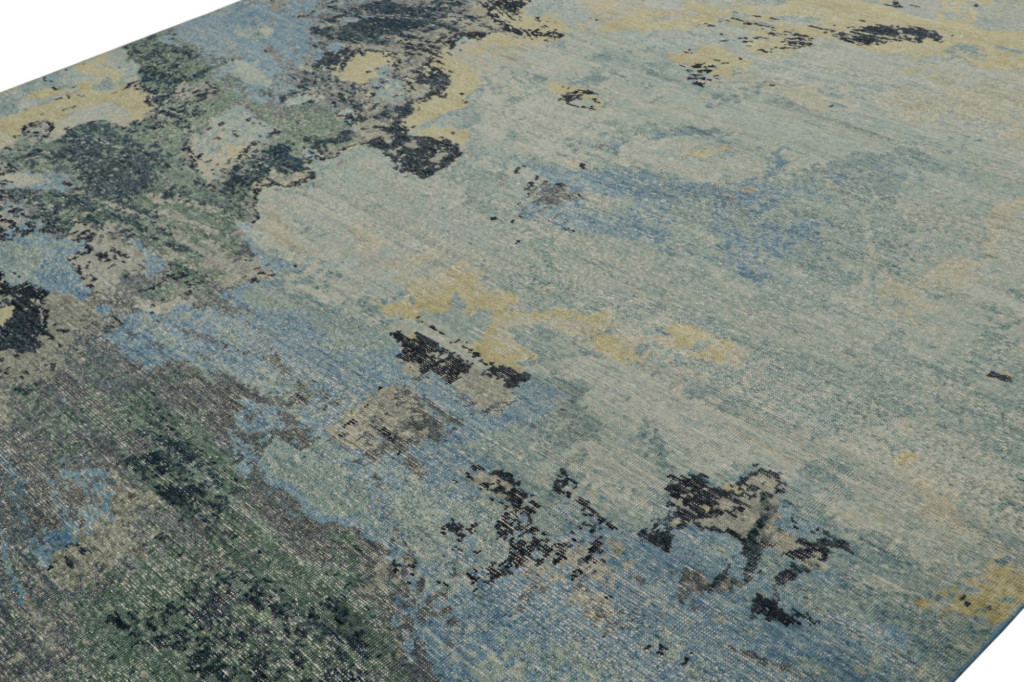 Contemporary Distressed Abstract Rug