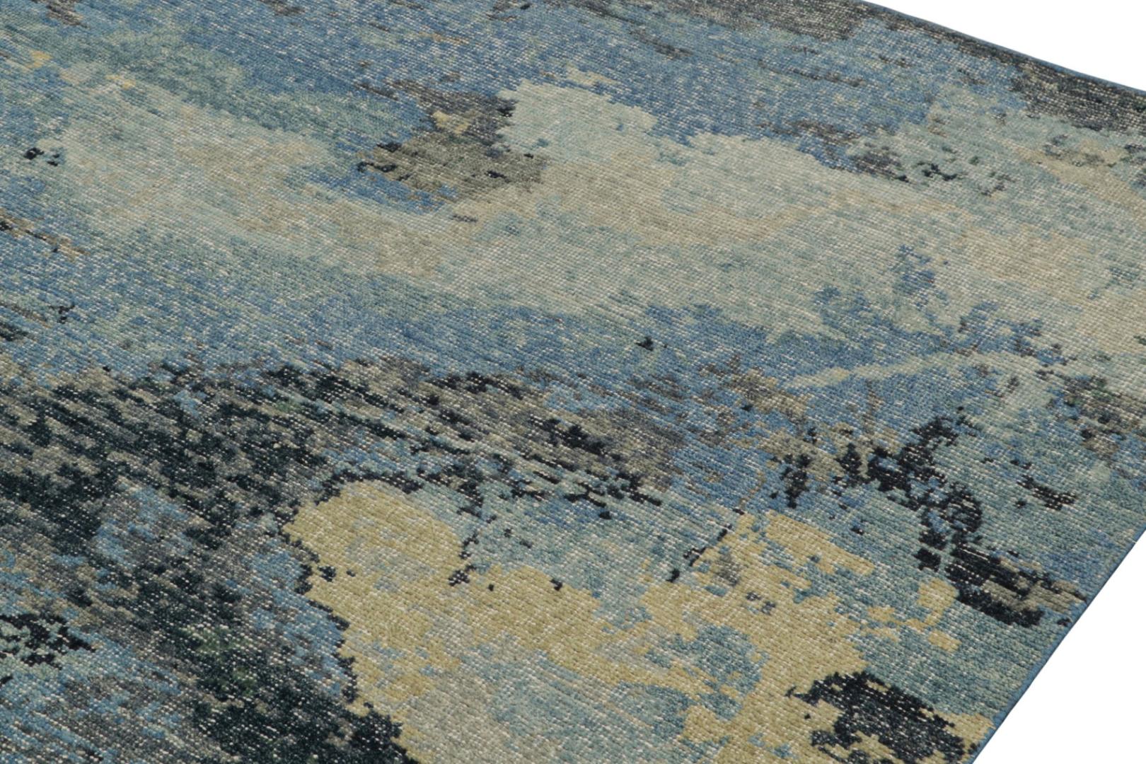 Contemporary Distressed Abstract Rug