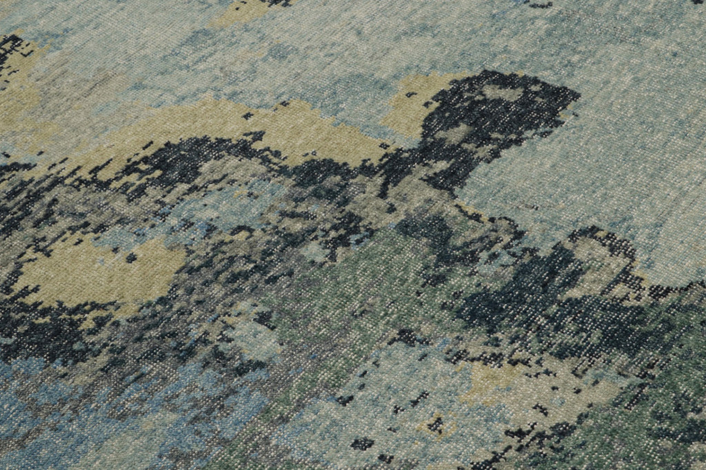 Contemporary Distressed Abstract Rug