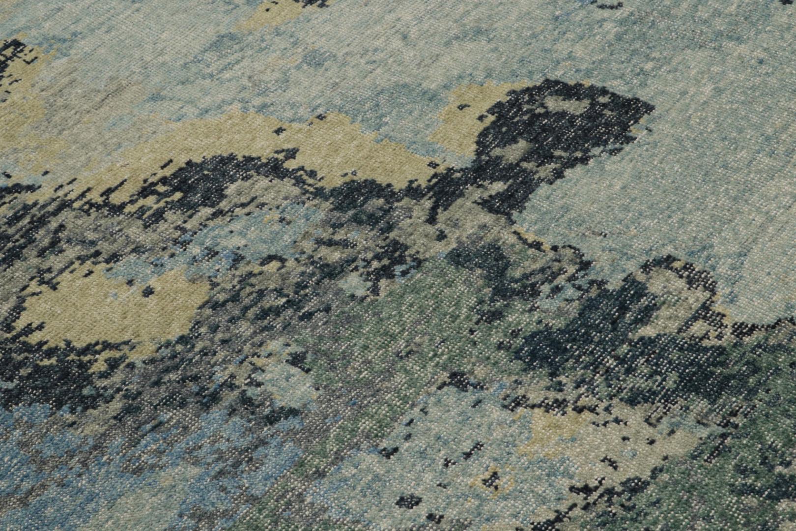 Contemporary Distressed Abstract Rug