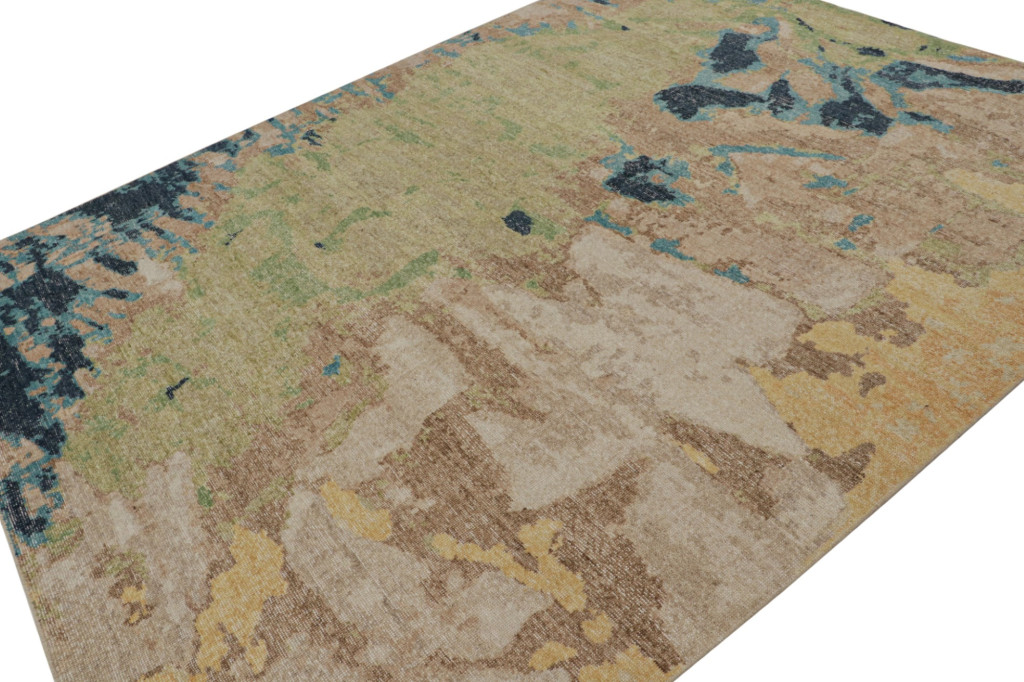 Modern Distressed Abstract Rug