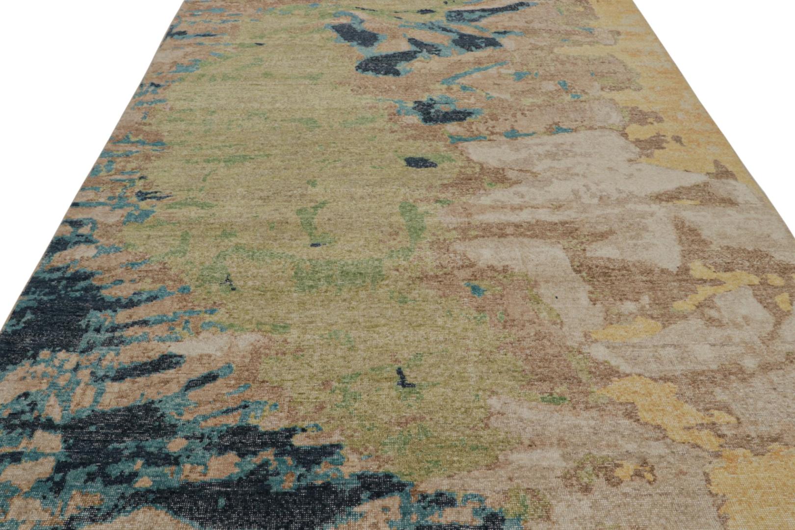 Modern Distressed Abstract Rug