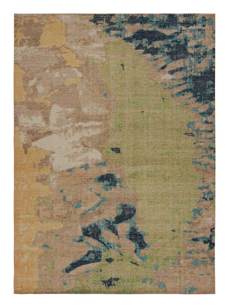 Contemporary Distressed Abstract Rug