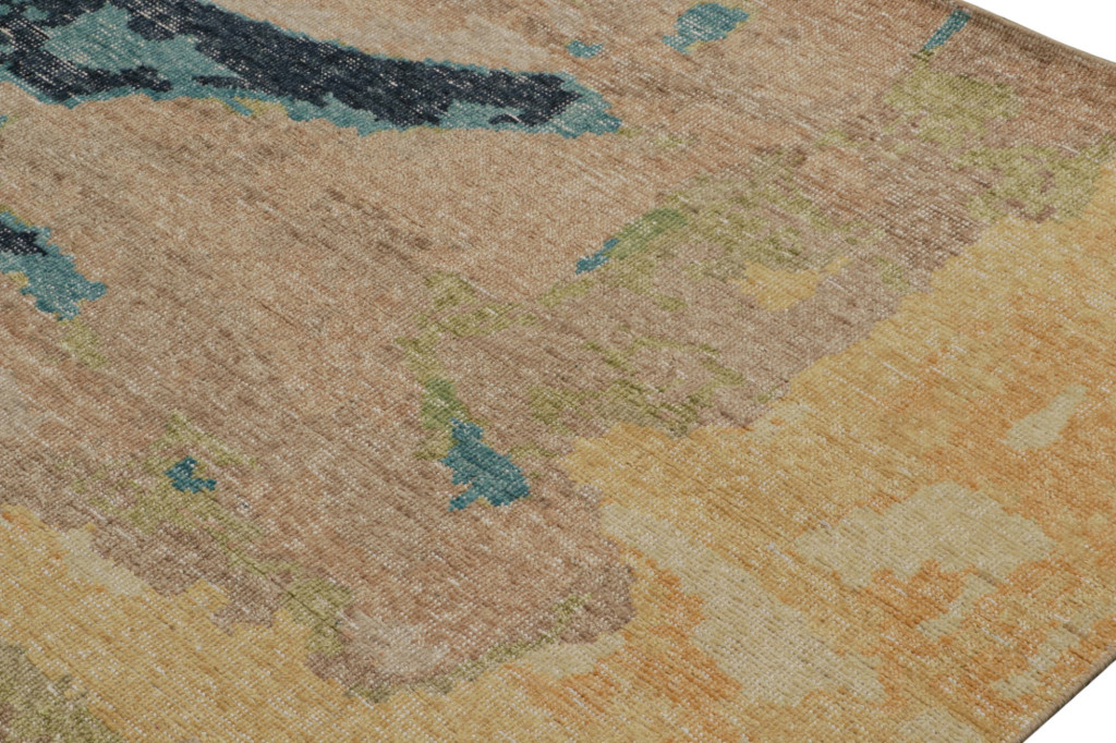 Contemporary Distressed Abstract Rug