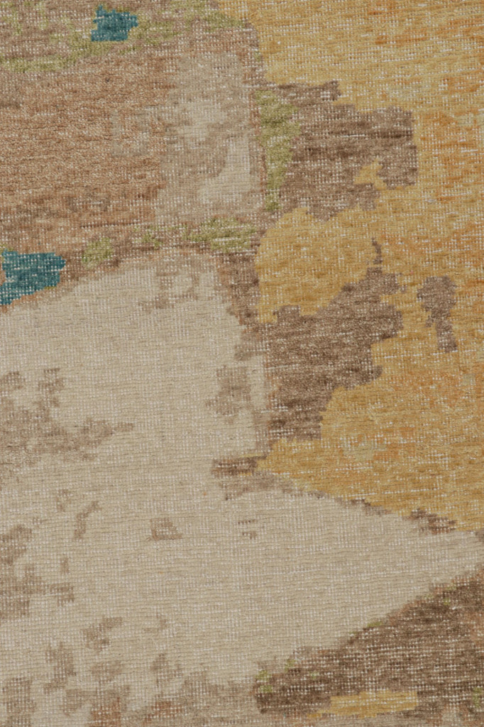 Contemporary Distressed Abstract Rug