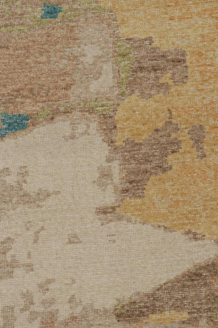 Contemporary Distressed Abstract Rug