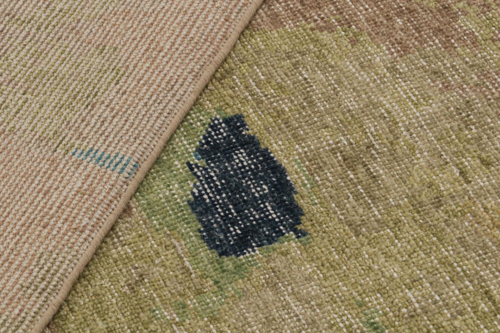 Contemporary Distressed Abstract Rug