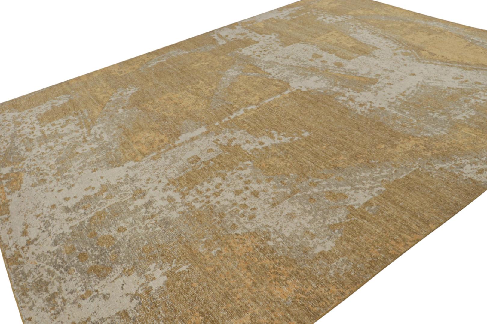 Contemporary Distressed Abstract Rug