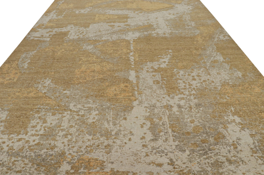 Contemporary Distressed Abstract Rug