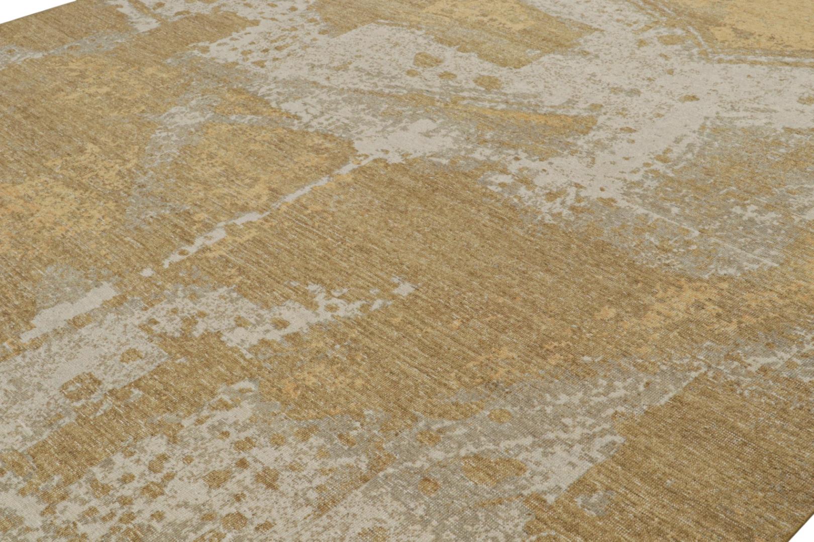 Contemporary Distressed Abstract Rug