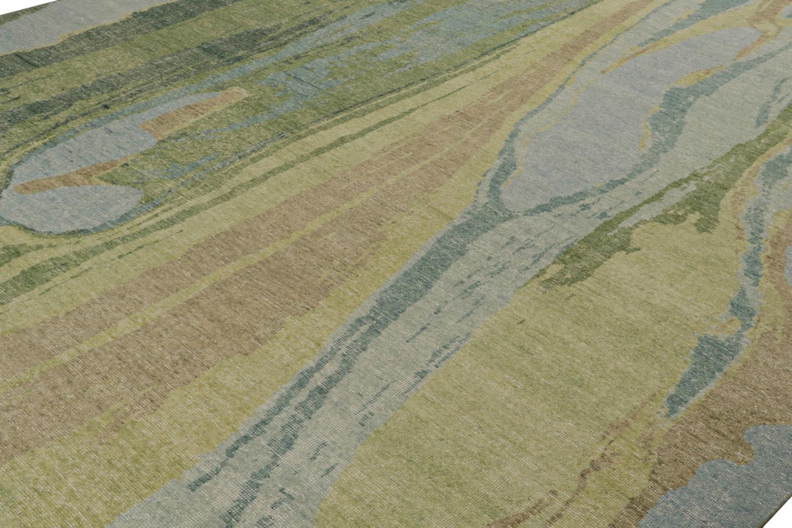 Contemporary Distressed Abstract Rug
