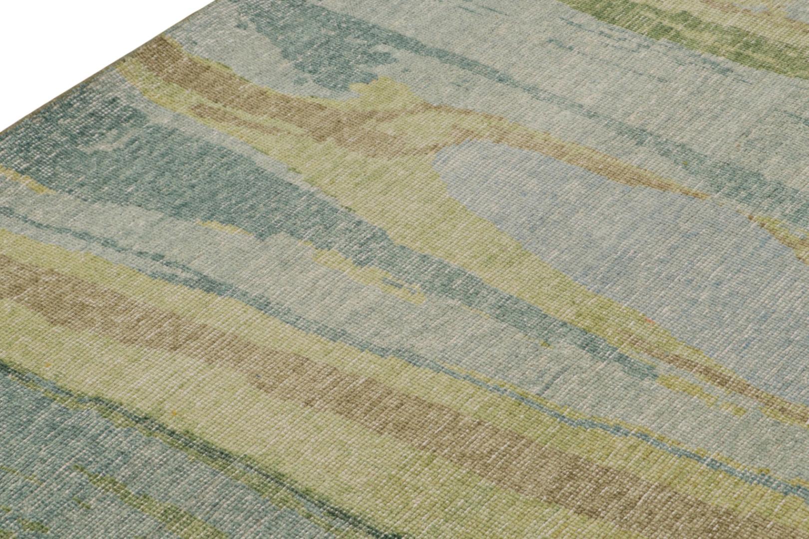 Contemporary Distressed Abstract Rug