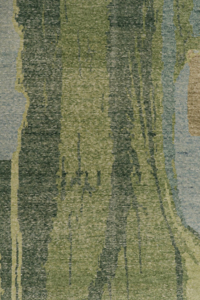 Contemporary Distressed Abstract Rug