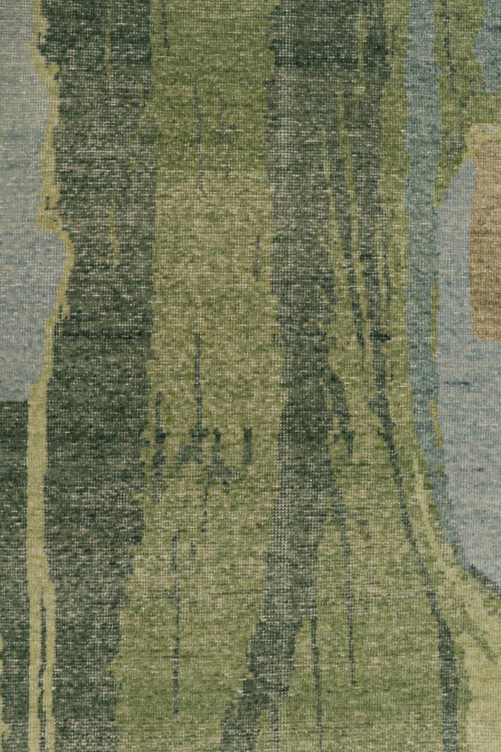 Contemporary Distressed Abstract Rug
