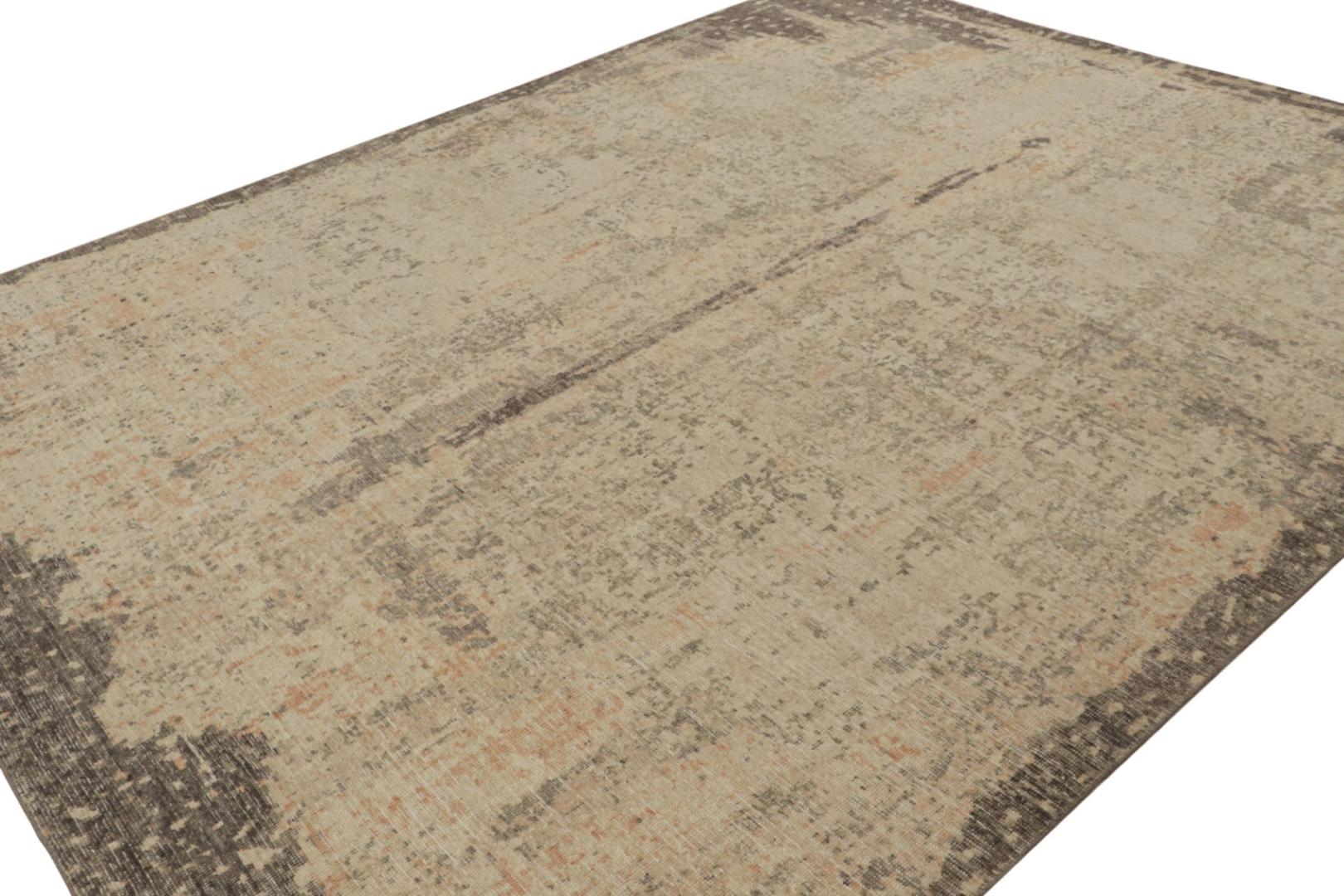 Modern Distressed Abstract Rug