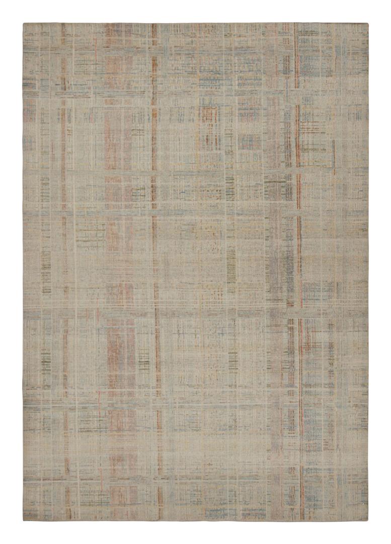 Distressed Abstract Polychromatic Rug