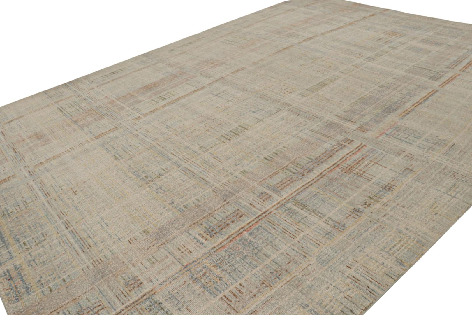 Distressed Abstract Polychromatic Rug