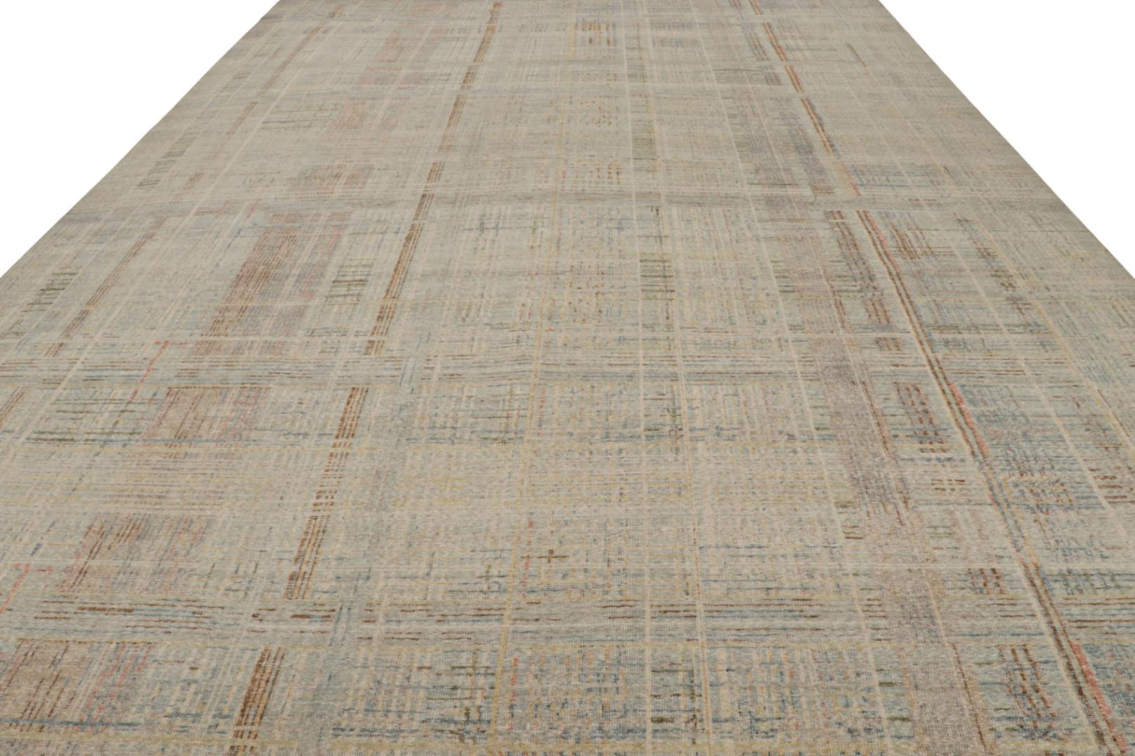 Distressed Abstract Polychromatic Rug