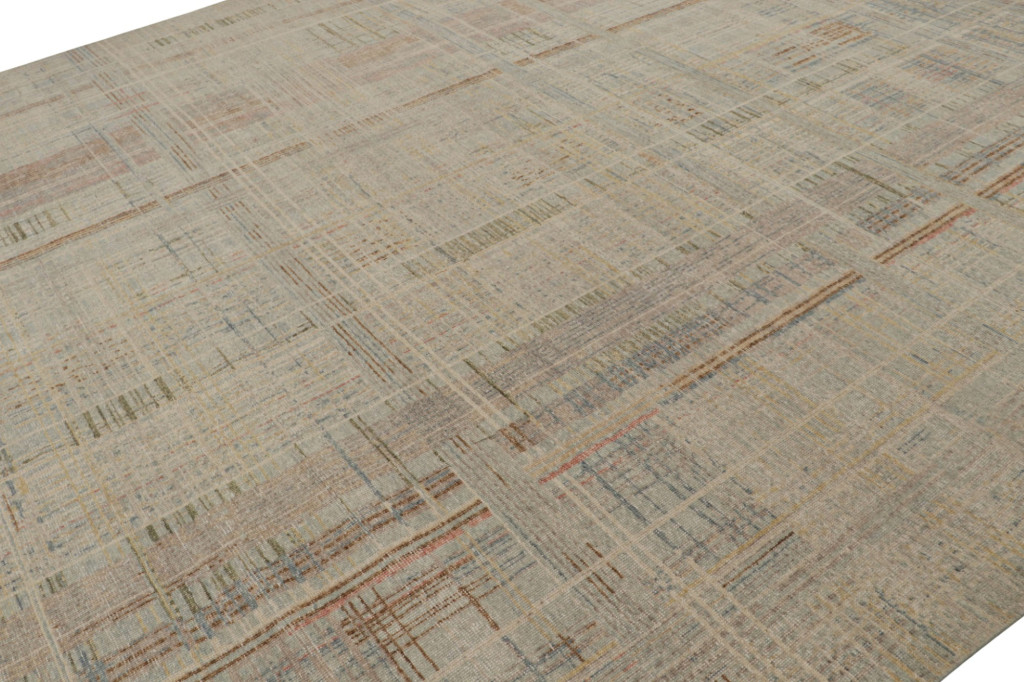 Distressed Abstract Polychromatic Rug