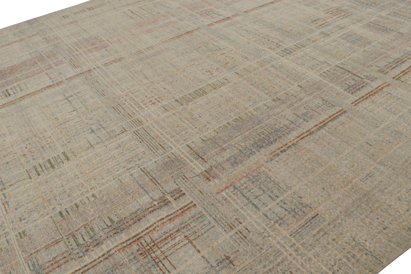 Distressed Abstract Polychromatic Rug