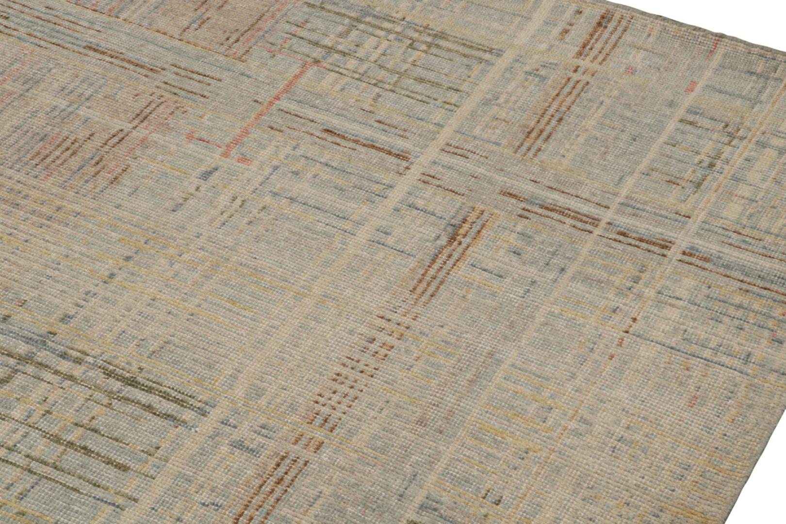 Distressed Abstract Polychromatic Rug