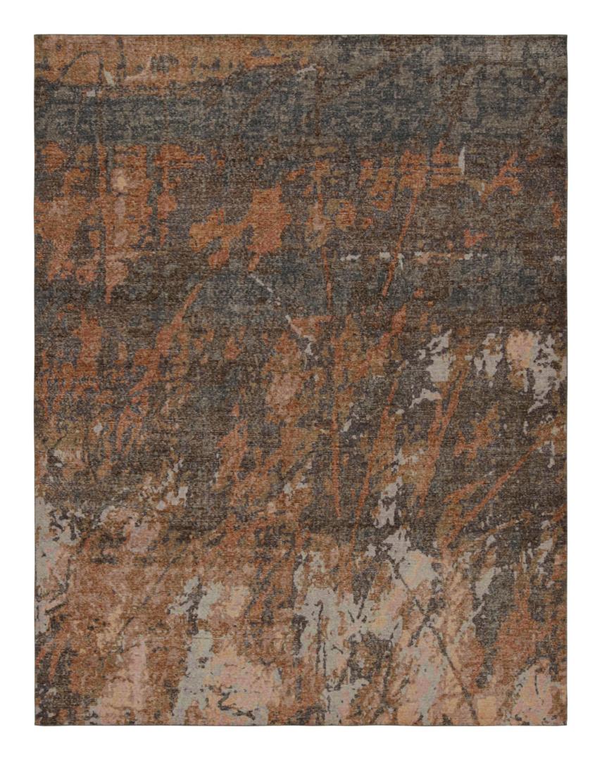 Modern Abstract Distressed Graphic Rug