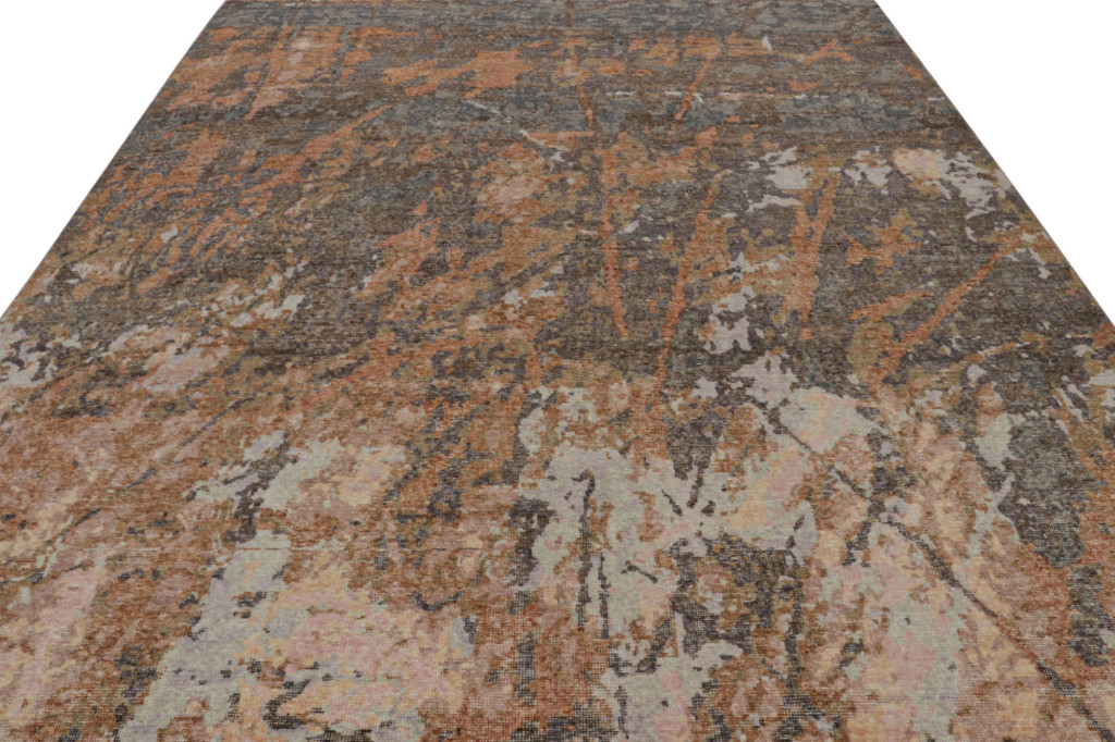 Modern Abstract Distressed Graphic Rug
