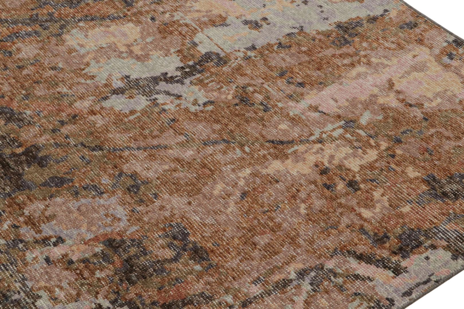 Modern Abstract Distressed Graphic Rug