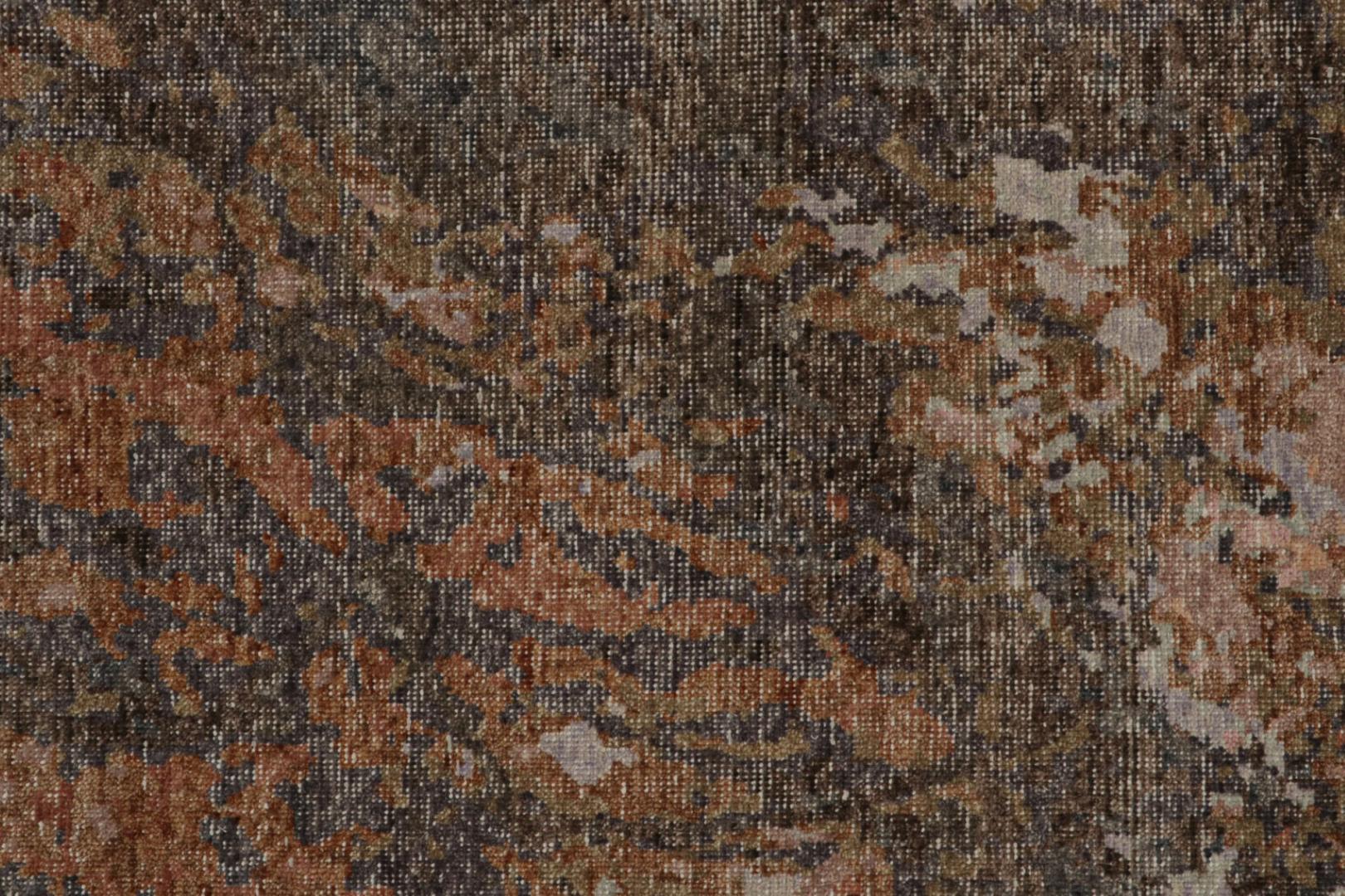 Modern Abstract Distressed Graphic Rug