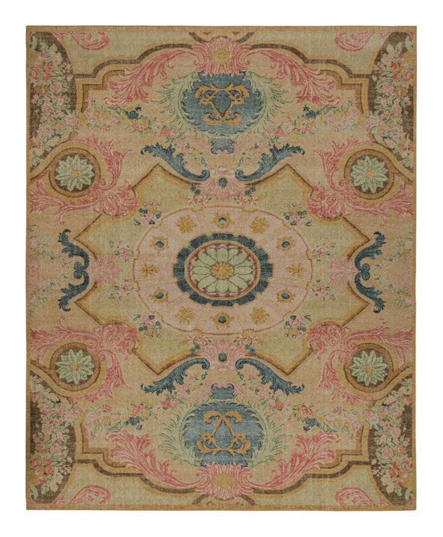 Contemporary Rug with Floral Patterns