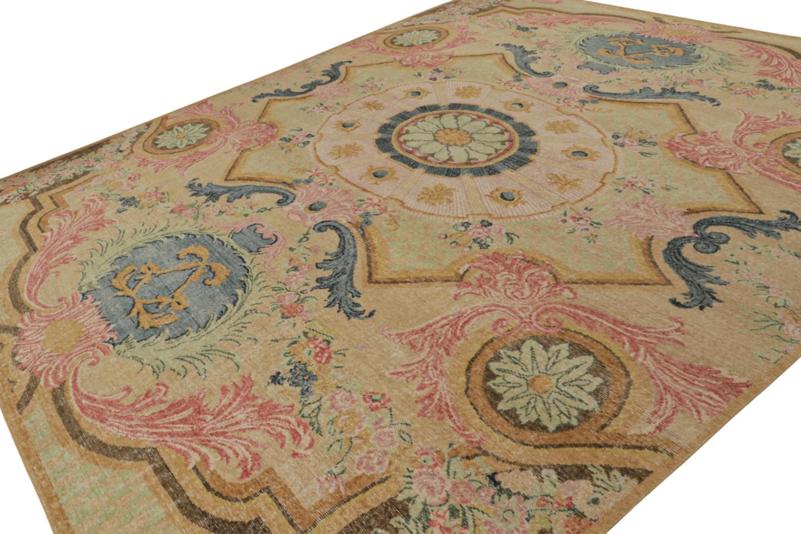 Contemporary Rug with Floral Patterns