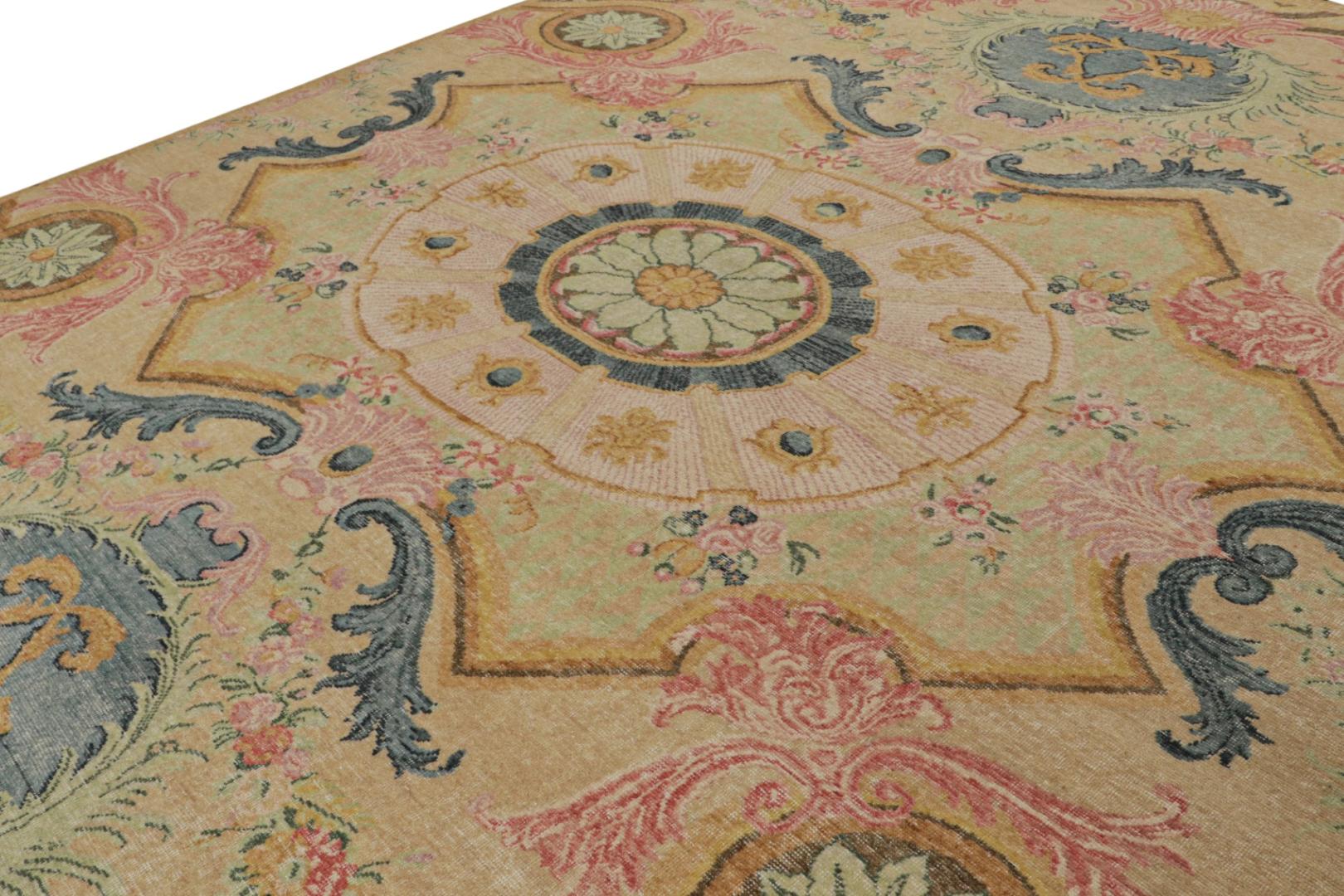 Contemporary Rug with Floral Patterns