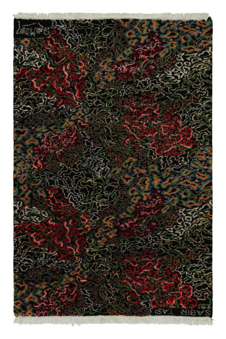 Signed Vintage Zeki Müren Art Deco Rug with Abstract Patterns, from Rug & Kilim
