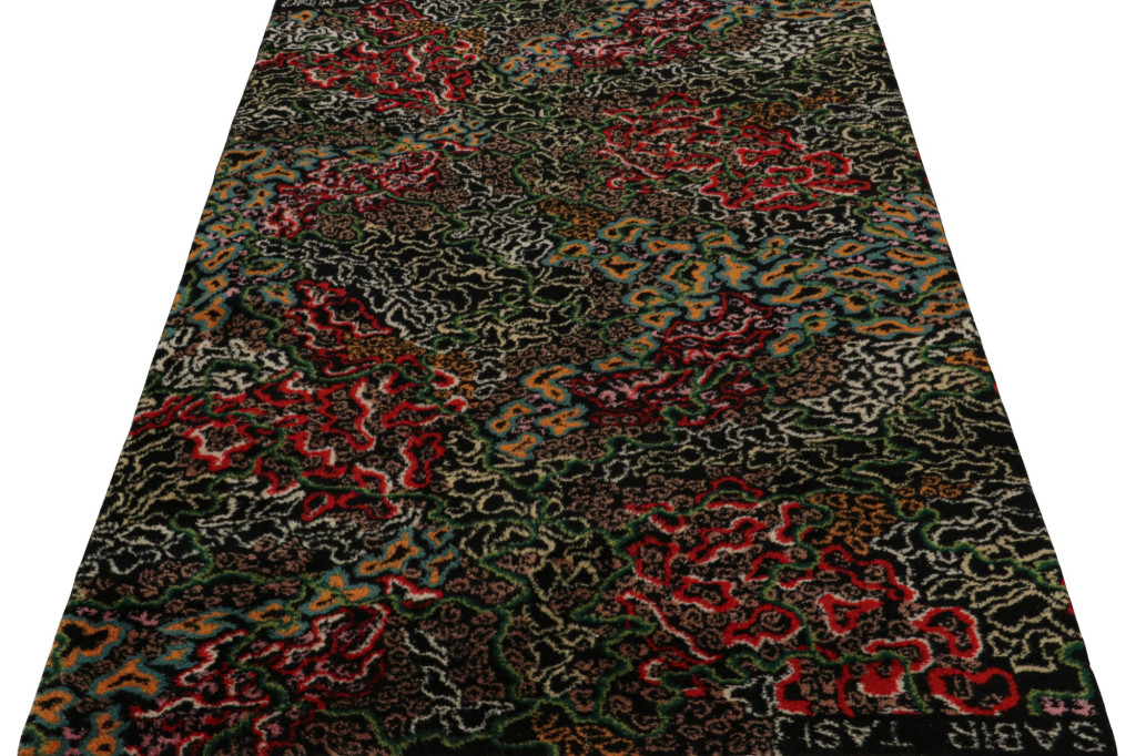 Signed Vintage Zeki Müren Art Deco Rug with Abstract Patterns, from Rug & Kilim
