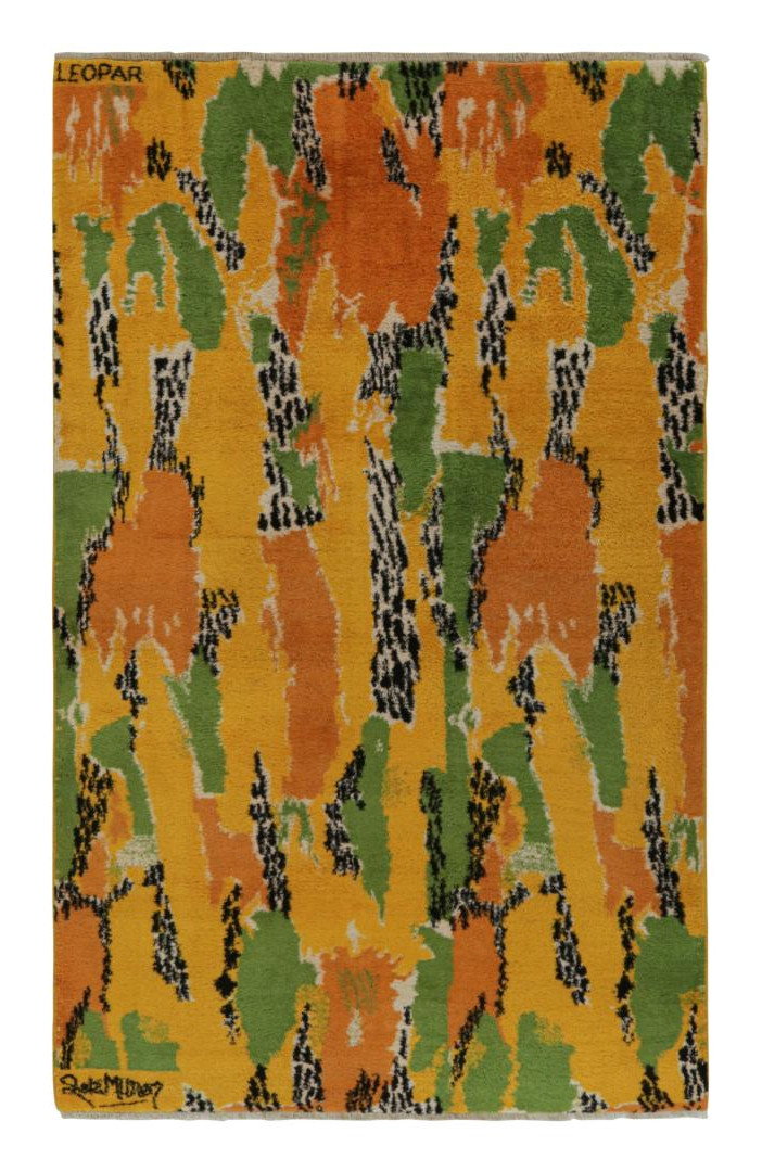 Vintage Zeki Müren Signed Art Deco Rug