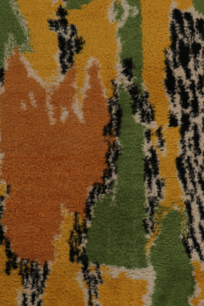 Vintage Zeki Müren Signed Art Deco Rug