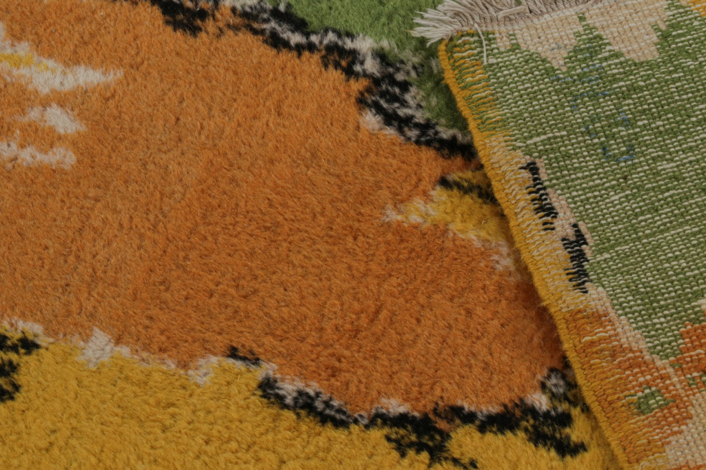 Vintage Zeki Müren Signed Art Deco Rug