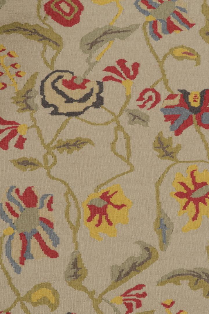 Contemporary Kilim Rug in Beige