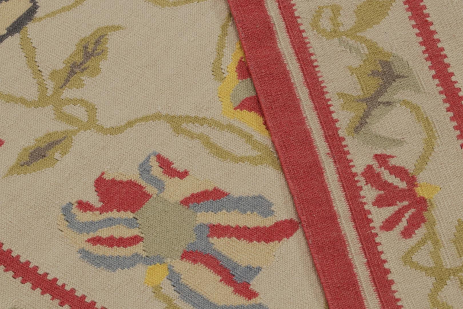 Contemporary Kilim Rug in Beige