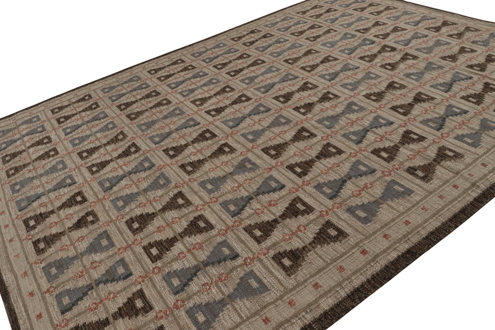 Scandinavian Rug With Hourglass Geometric Patterns