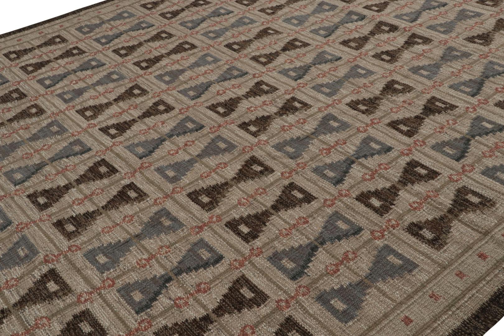 Scandinavian Rug With Hourglass Geometric Patterns
