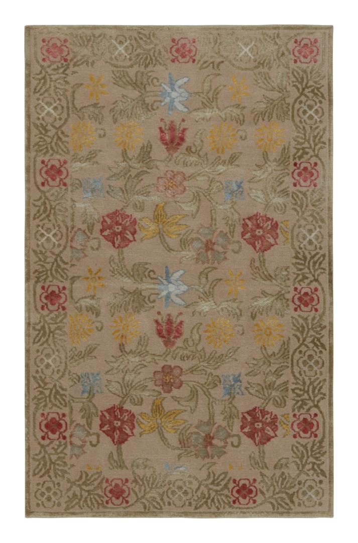 Modern Spanish European Floral Rug