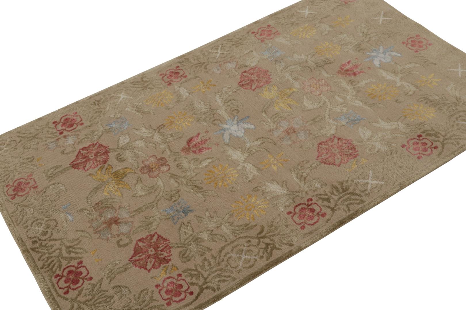 Modern Spanish European Floral Rug