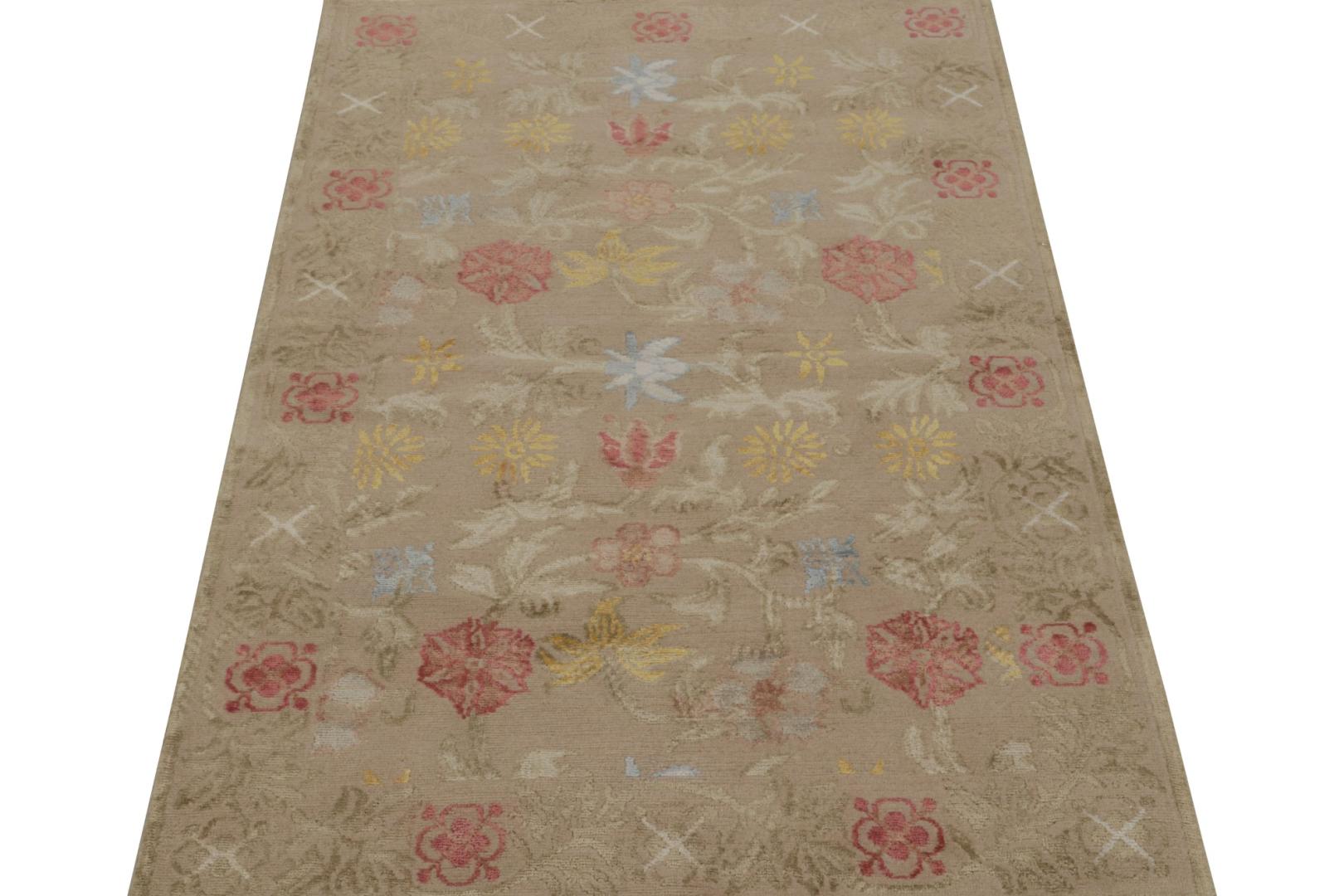 Modern Spanish European Floral Rug