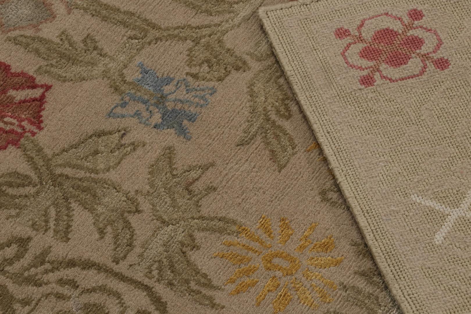 Modern Spanish European Floral Rug