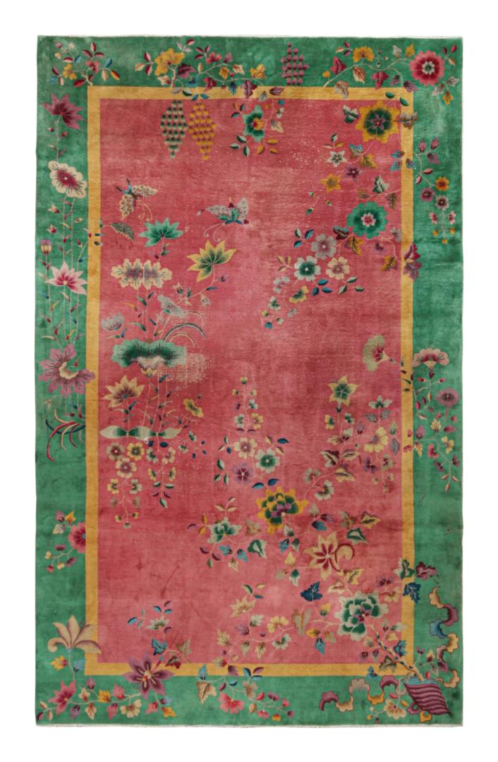 Antique Chinese Art Deco Rug