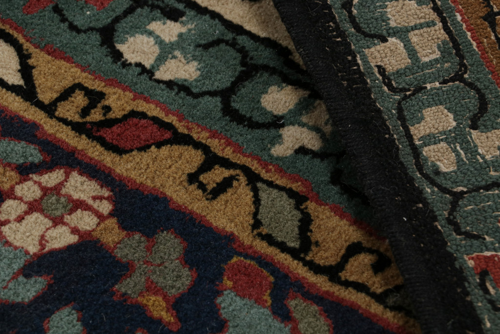Vintage European Polychromatic Geometric Rug