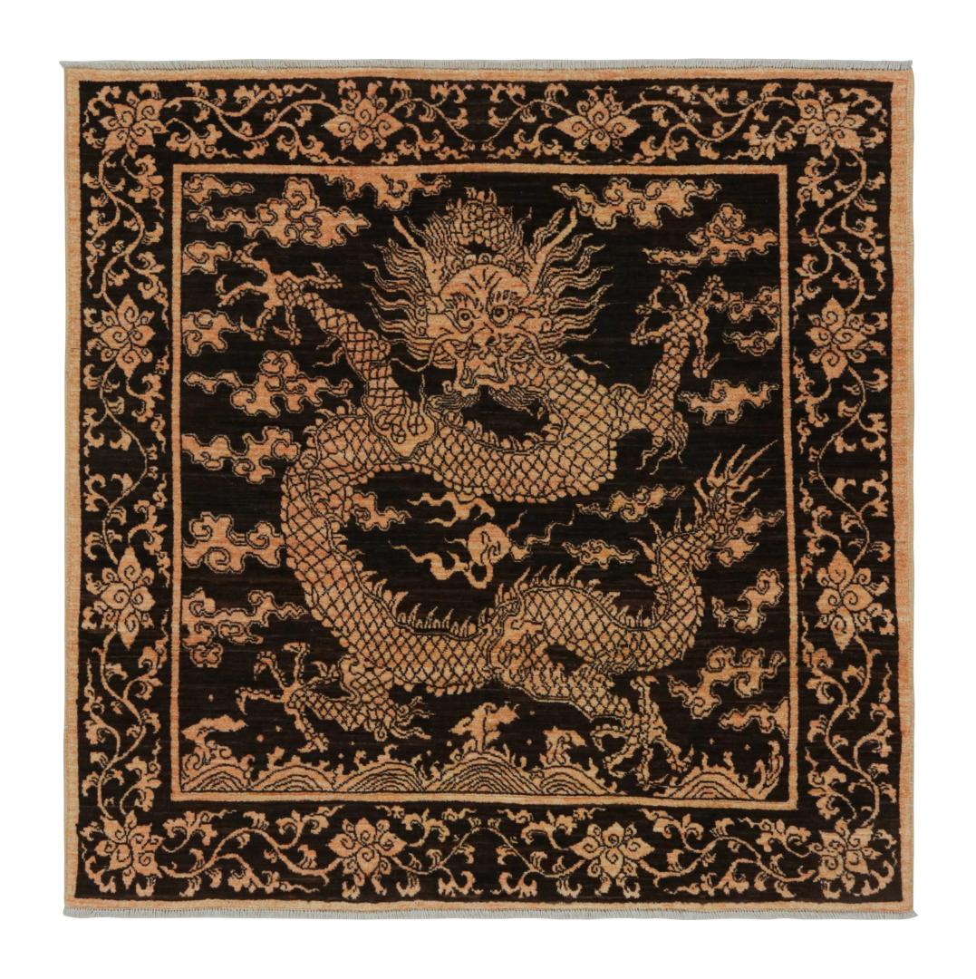 Antique Chinese Inspired rug with Pictorial Pattern