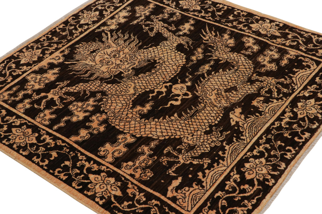 Antique Chinese Inspired rug with Pictorial Pattern