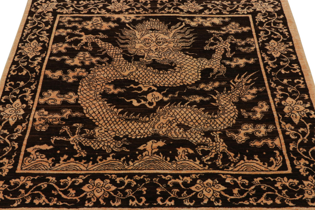 Antique Chinese Inspired rug with Pictorial Pattern